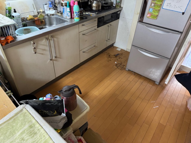 不用品を回収したことで片付けやすくなったキッチン